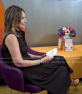 Savannah's black eyelet shirtdress on Today