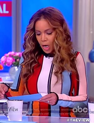 Sunny's striped midi dress on The View