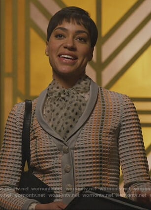 Lucca's textured blazer on The Good Fight