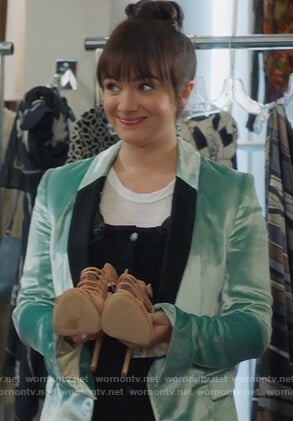 Jane's velvet blazer on The Bold Type