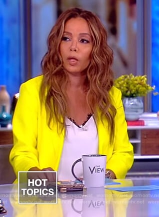 Sunny's white cami and yellow blazer on The View