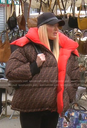 Erika's Fendi puffer jacket on The Real Housewives of Beverly Hills