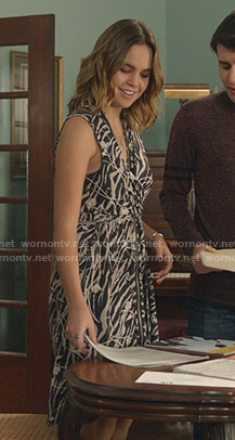 Grace's printed zip front dress on Good Witch