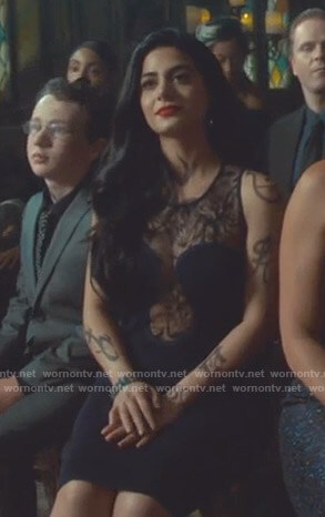 Isabelle's lace yoke sleeveless dress on Shadowhunters