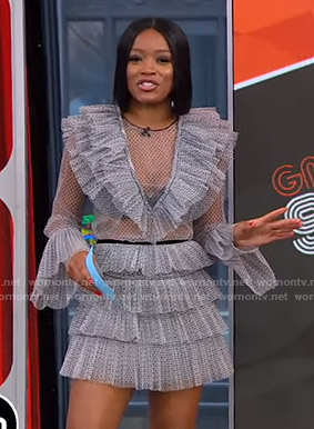 Keke's polka dot ruffled dress on GMA Strahan And Sara