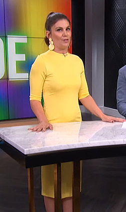 Kristin's yellow fitted dress on E! News