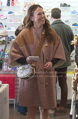 Liza's houndstooth cropped sleeve coat on Younger