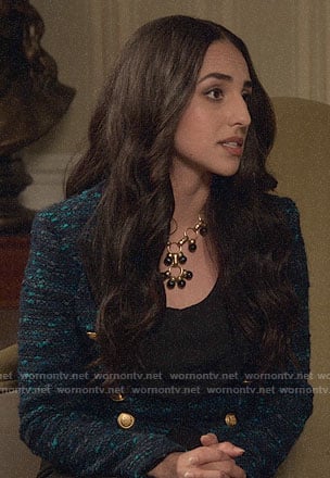 Princess Zahrani's blue tweed jacket on Designated Survivor