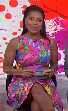 Sheinelle's tropical print dress on Today