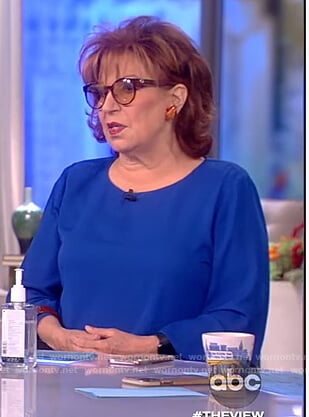 Joy's blue bell sleeve blouse on The View