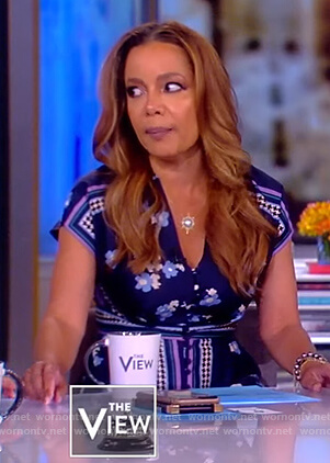 Sunny's blue print dress on The View