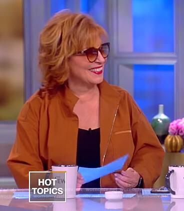 Joy's brown belted jacket on The View