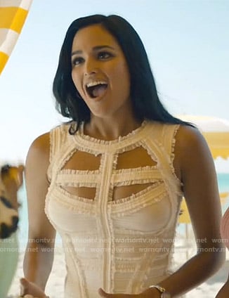 Carolina's cutout bandage dress on Grand Hotel