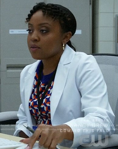 Charlie's geometric print top on iZombie