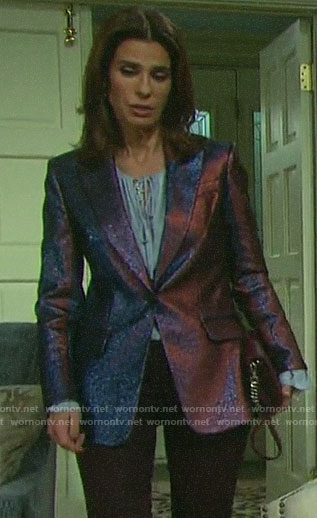 Hope's purple metallic blazer on Days of our Lives
