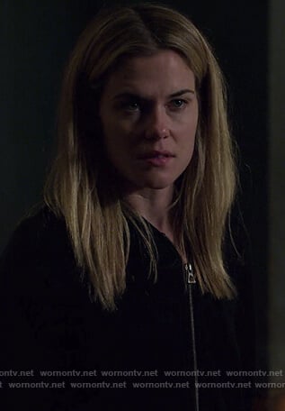 Trish's black zip down hoodie on Jessica Jones