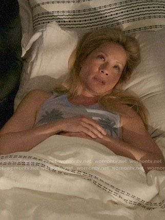 Joan's palm tree graphic tank top on Elementary
