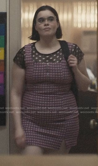 Kat's pink tweed dress on Euphoria