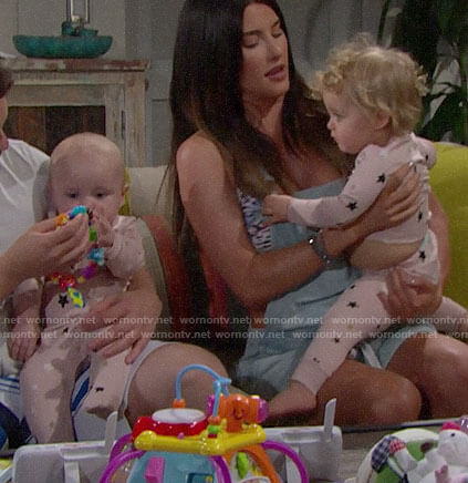 Kelly and Phoebe's star print outfits on The Bold and the Beautiful