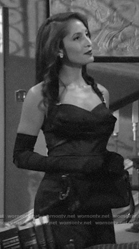 Lily's vintage style halter dress on The Young and the Restless