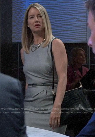 Nina's grey sheath dress on General Hospital