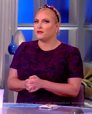 Meghan's floral lace sheath dress on The View