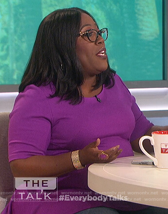 Sheryl's purple peplum top on The Talk