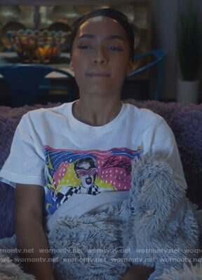 Zoey's Cardi B print tee on Grown-ish