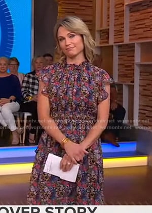 Amy's floral ruffled dress on Good Morning America