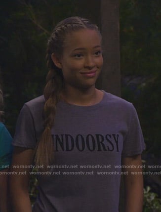 Ava's indoorsy tee on Bunkd