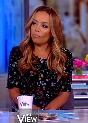 Sunny's black floral dress on The View