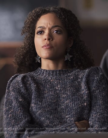 Tabitha's black knit sweater on Trinkets