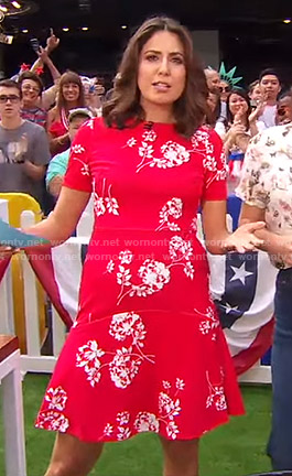 Cecilia's red floral dress on Good Morning America