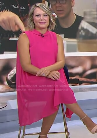 Dylan's pink sleeveless chiffon dress on Today