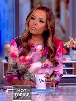 Sunny's multicolored floral dress on The View