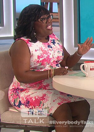 Sheryl's floral sheath dress on The Talk