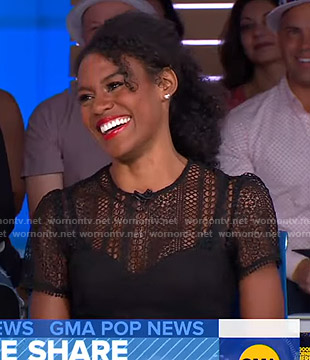 Janai's black lace dress on Good Morning America