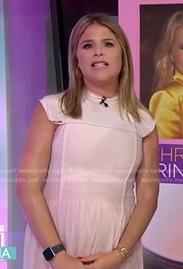 Jenna's pink scalloped midi dress on Today