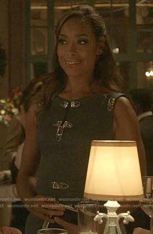Jessica's embellished dress on Pearson