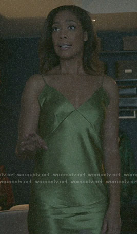 Jessica's green night gown on Pearson