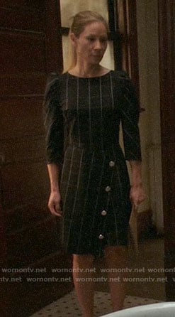 Joan's checked dress with buttons on Elementary
