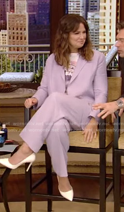 Katie Lowes's purple suit on Live with Kelly and Ryan