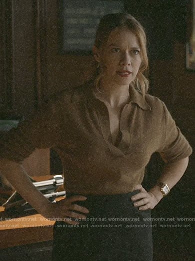 Keri's polo sweater on Pearson
