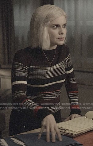 Liv's mixed stripe sweater on iZombie