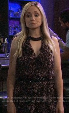 Lulu's floral ruffled dress on General Hospital