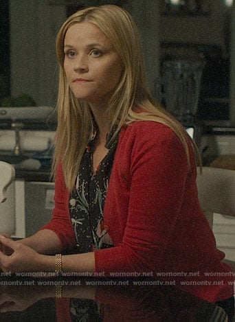 Madeline's black floral top on Big Little Lies