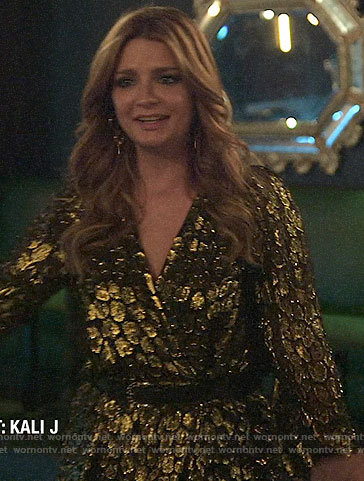 Mischa's gold dress on The Hills New Beginnings