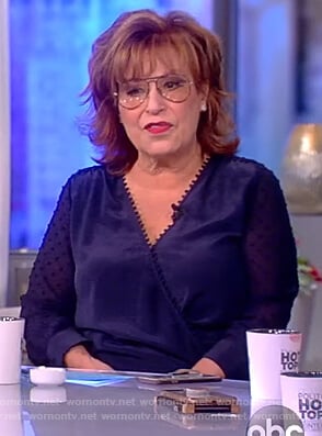 Joy's blue wrap blouse on The View