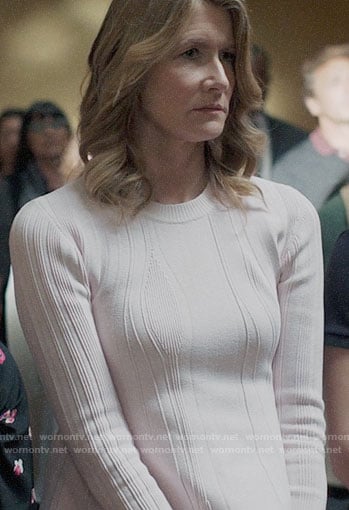 Renata's ribbed peplum sweater on Big Little Lies