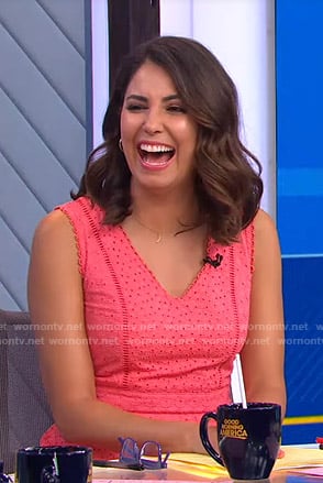 Cecilia's pink eyelet dress on Good Morning America
